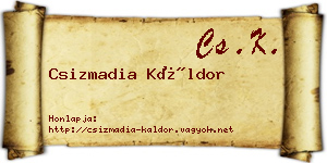 Csizmadia Káldor névjegykártya